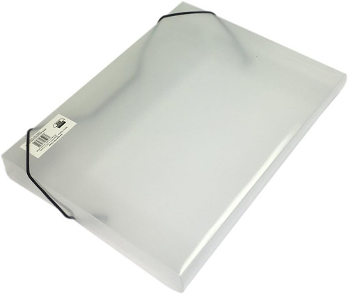Clear plastic box files - a4,