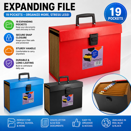 Expanding box file organiser - file,