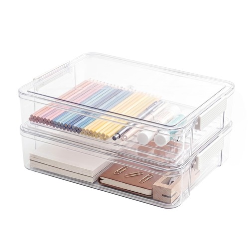 2pcs plastic storage box - a4,